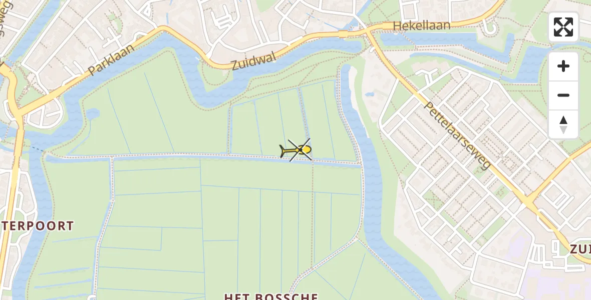 Routekaart van de vlucht: Lifeliner 3 naar 's-Hertogenbosch