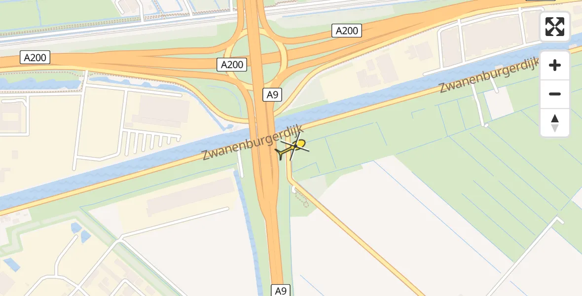 Routekaart van de vlucht: Lifeliner 1 naar Zwanenburg