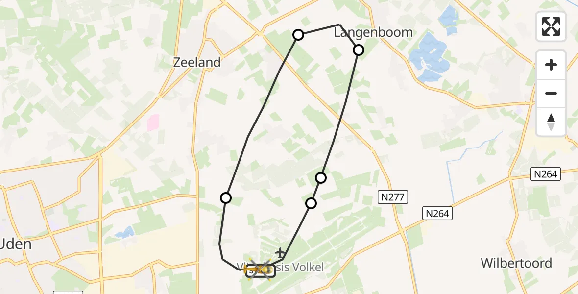 Vluchtroute Traumahelikopter Vliegbasis Volkel - Vliegbasis Volkel, 02 september 2022, 11:02