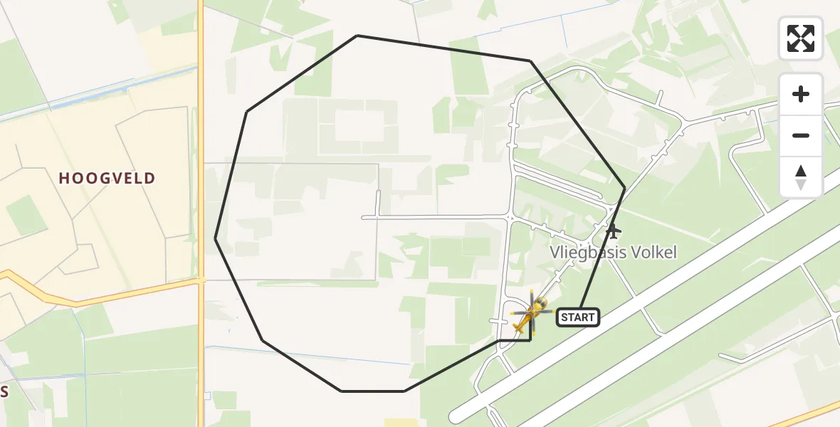 Vluchtroute Traumahelikopter Vliegbasis Volkel - Vliegbasis Volkel, 03 september 2022, 02:06