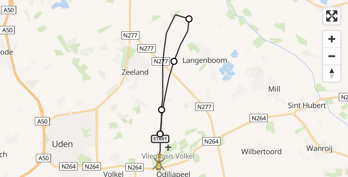 Vluchtroute Traumahelikopter Vliegbasis Volkel - Vliegbasis Volkel, 03 september 2022, 11:47