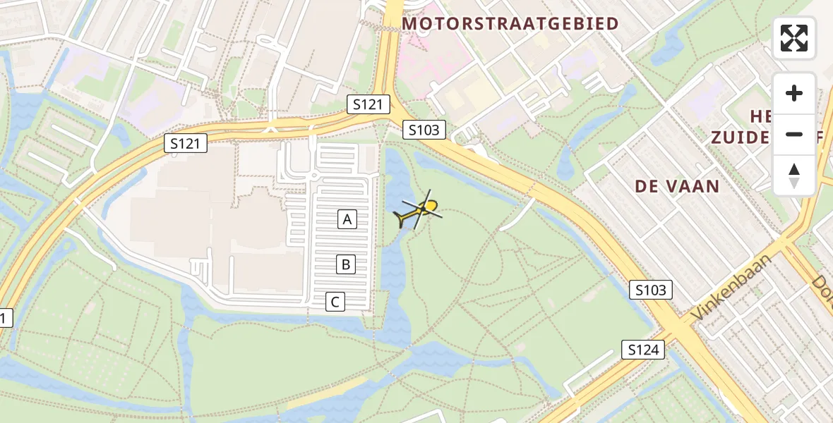 Routekaart van de vlucht: Lifeliner 2 naar Rotterdam