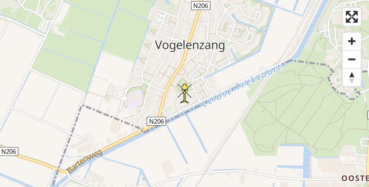 Routekaart van de vlucht: Lifeliner 1 naar Vogelenzang