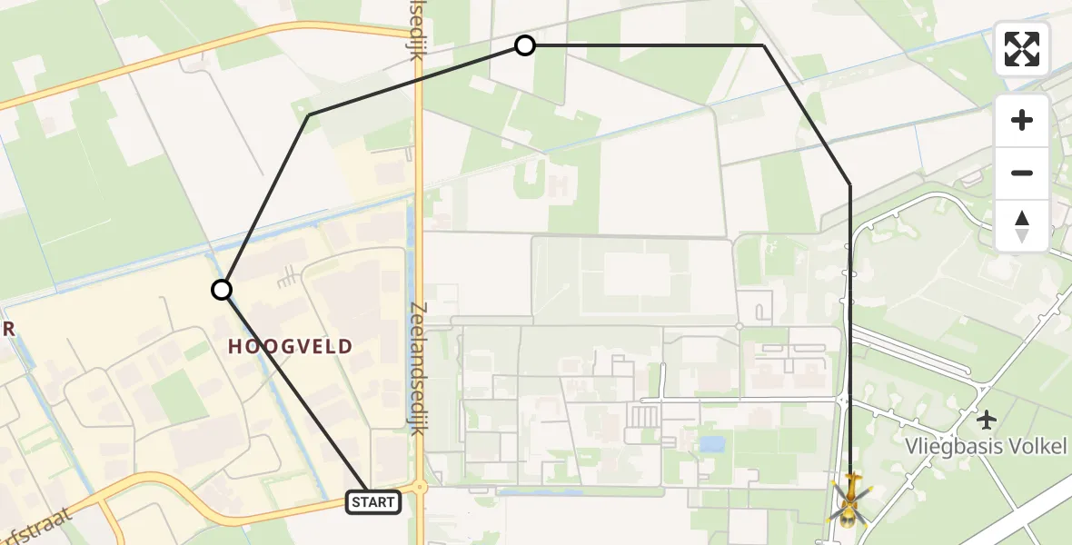 Vluchtroute Traumahelikopter Vliegbasis Volkel - Vliegbasis Volkel, 08 september 2022, 07:04