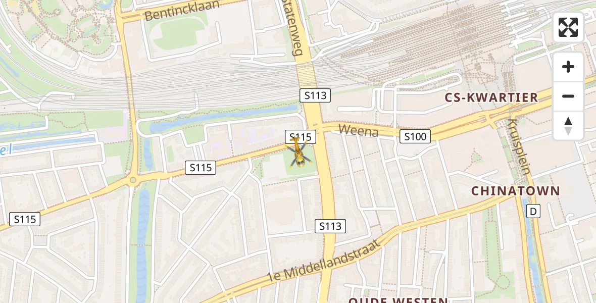 Vluchtroute Traumahelikopter Rotterdam - Rotterdam, 09 september 2022, 09:29
