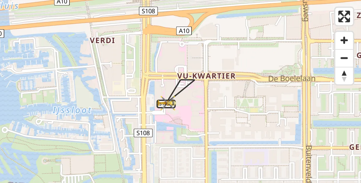 Vluchtroute Traumahelikopter VU Medisch Centrum Amsterdam - VU Medisch Centrum Amsterdam, 09 september 2022, 14:43