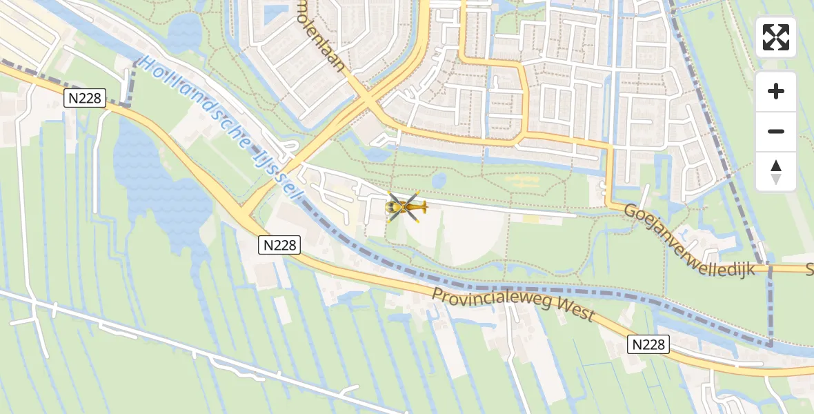 Vluchtroute Traumahelikopter Gouda - Gouda, 09 september 2022, 16:06