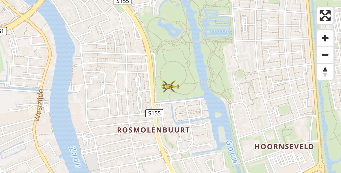 Vluchtroute Traumahelikopter Zaandam - Zaandam, 09 september 2022, 16:24
