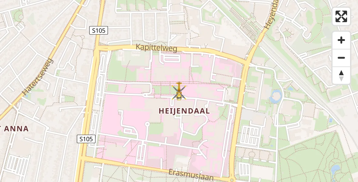 Vluchtroute Traumahelikopter Radboud Universitair Medisch Centrum - Radboud Universitair Medisch Centrum, 09 september 2022, 18:35