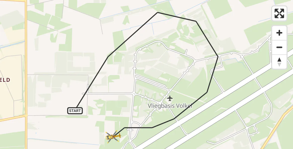Vluchtroute Traumahelikopter Vliegbasis Volkel - Vliegbasis Volkel, 10 september 2022, 07:32