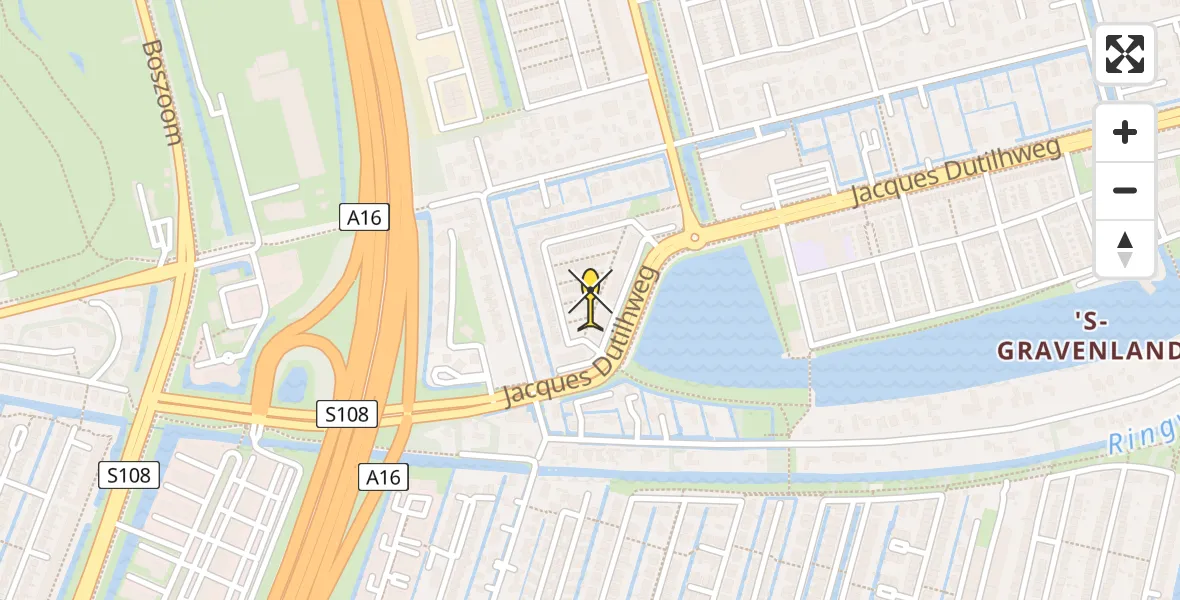 Vluchtroute Politiehelikopter van Rotterdam naar Rotterdam