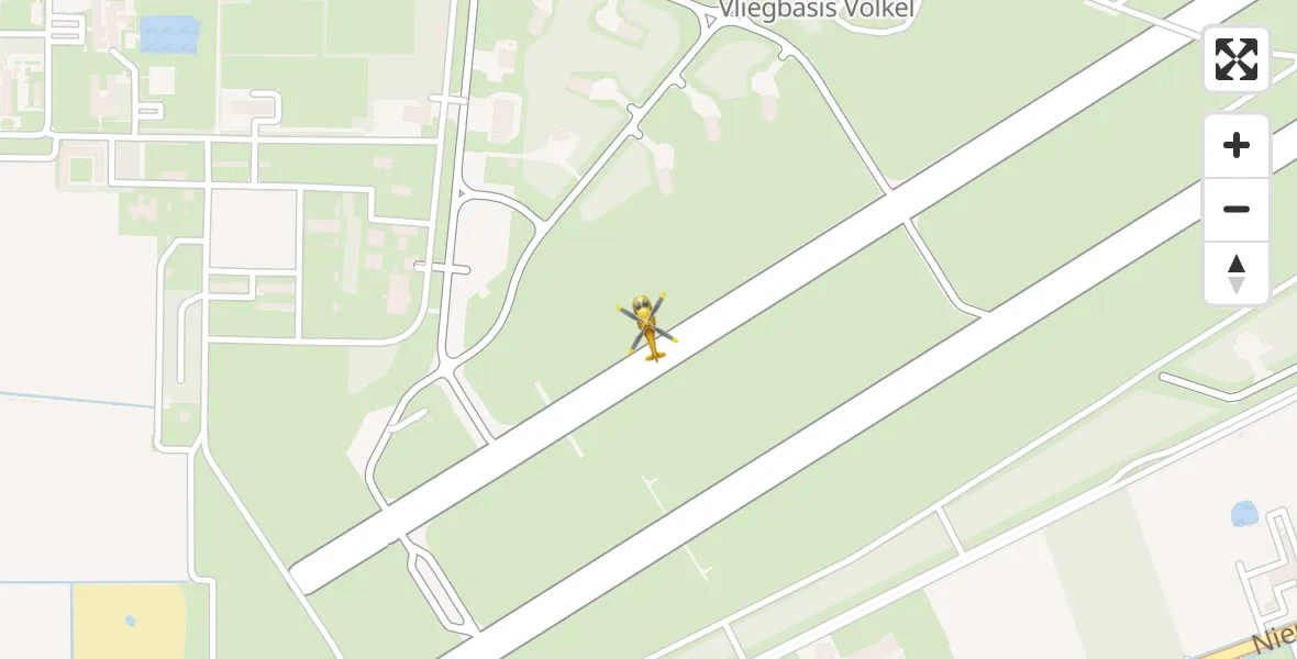 Vluchtroute Traumahelikopter Vliegbasis Volkel - Vliegbasis Volkel, 10 september 2022, 21:39