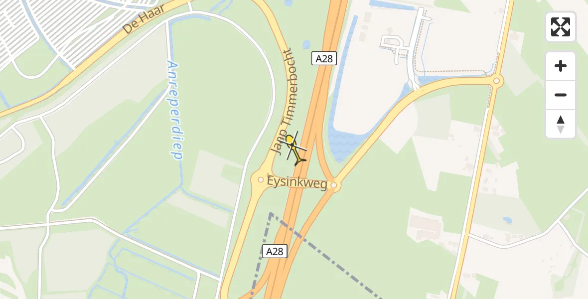 Routekaart van de vlucht: Lifeliner 4 naar Assen