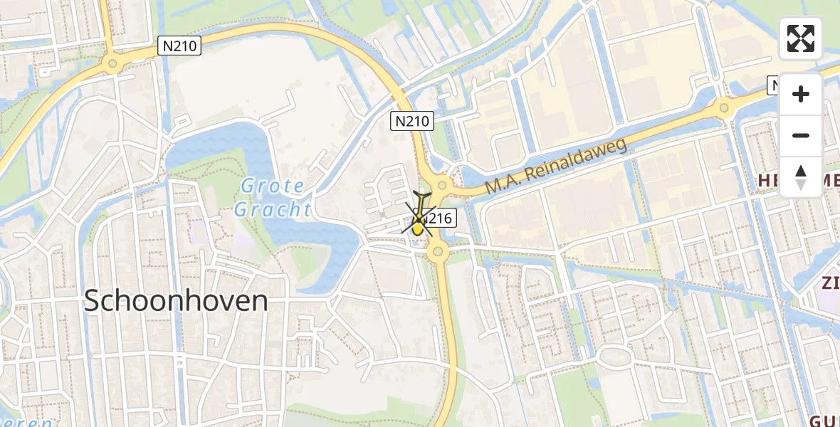Routekaart van de vlucht: Lifeliner 2 naar Schoonhoven
