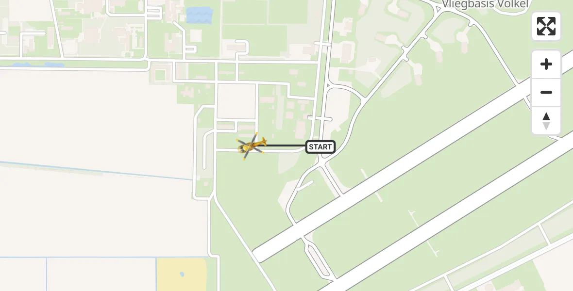 Vluchtroute Traumahelikopter Vliegbasis Volkel - Vliegbasis Volkel, 12 september 2022, 17:12