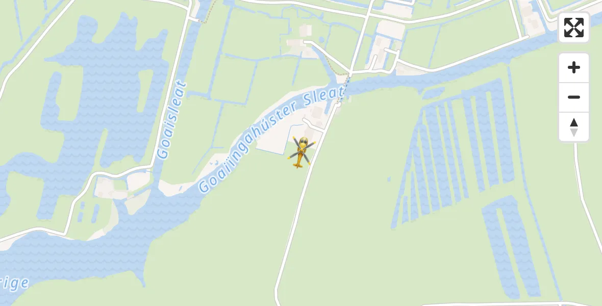 Vluchtroute Traumahelikopter Goëngahuizen - Goëngahuizen, 13 september 2022, 14:36