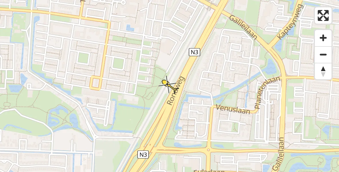 Routekaart van de vlucht: Lifeliner 2 naar Dordrecht