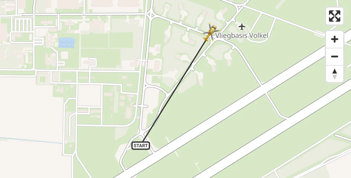 Vluchtroute Traumahelikopter Vliegbasis Volkel - Vliegbasis Volkel, 13 september 2022, 17:07