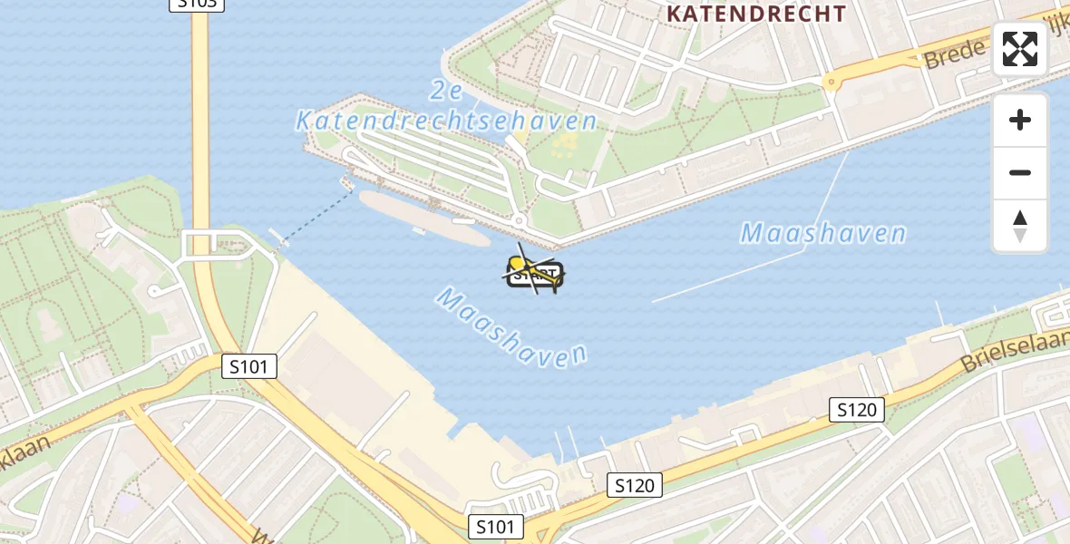 Routekaart van de vlucht: Lifeliner 2 naar Rotterdam