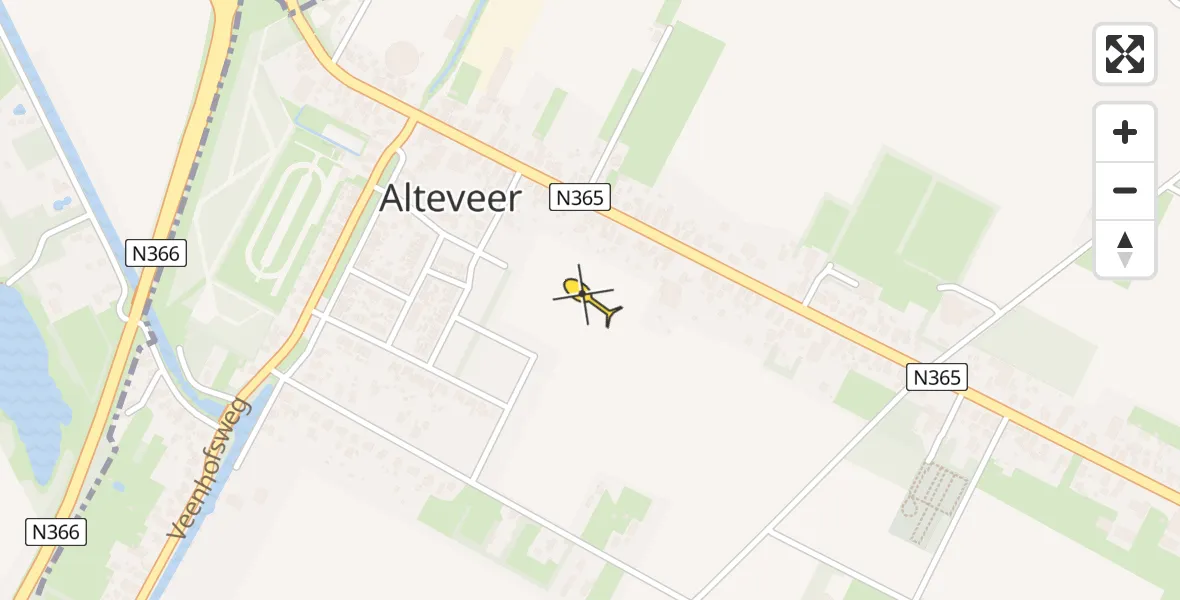 Routekaart van de vlucht: Lifeliner 4 naar Alteveer