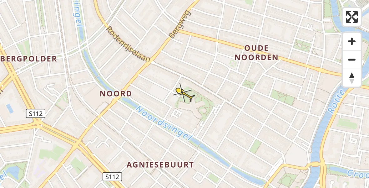 Routekaart van de vlucht: Lifeliner 2 naar Rotterdam