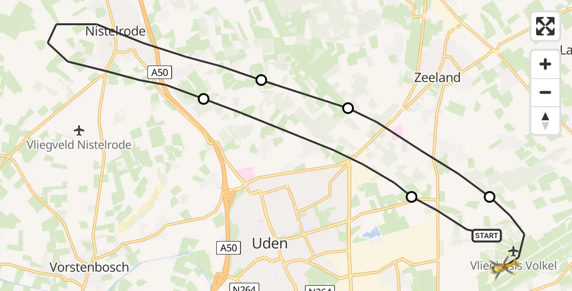 Vluchtroute Traumahelikopter Vliegbasis Volkel - Vliegbasis Volkel, 17 september 2022, 14:56