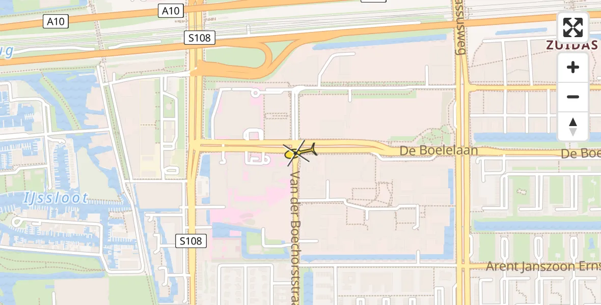 Routekaart van de vlucht: Lifeliner 1 naar VU Medisch Centrum Amsterdam