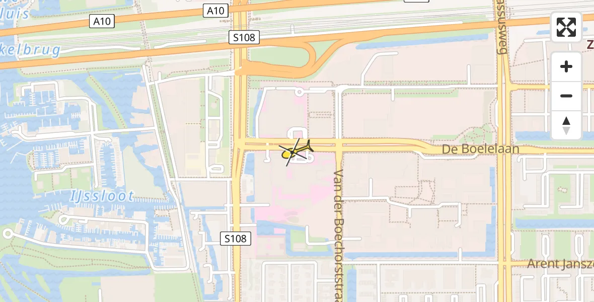 Routekaart van de vlucht: Lifeliner 1 naar VU Medisch Centrum Amsterdam