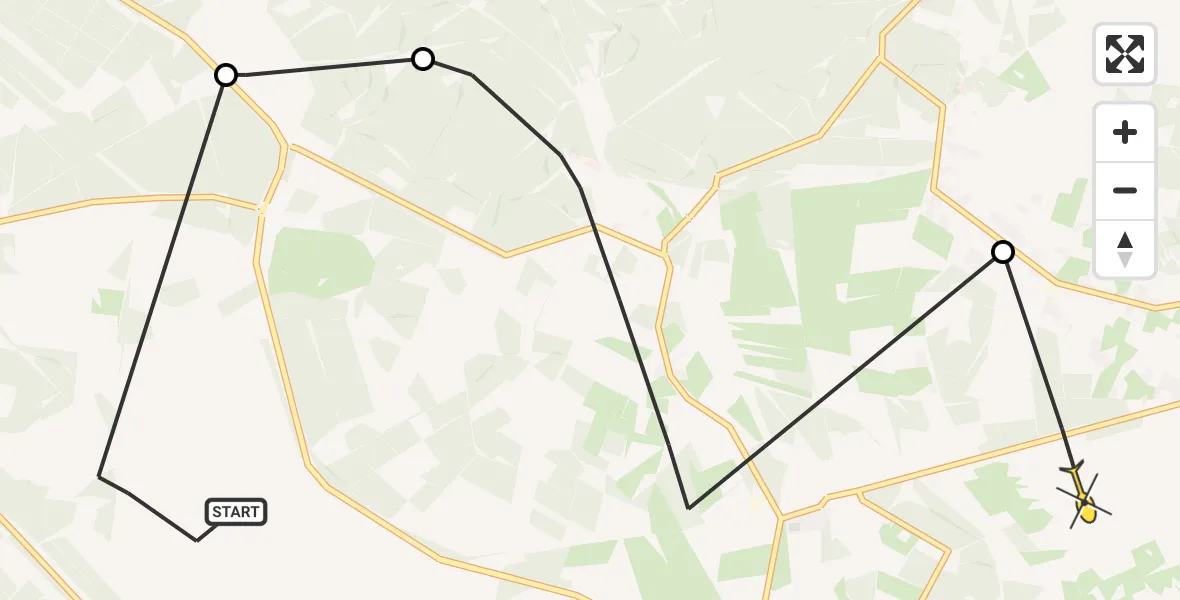 Routekaart van de vlucht: Politieheli naar Elspeet