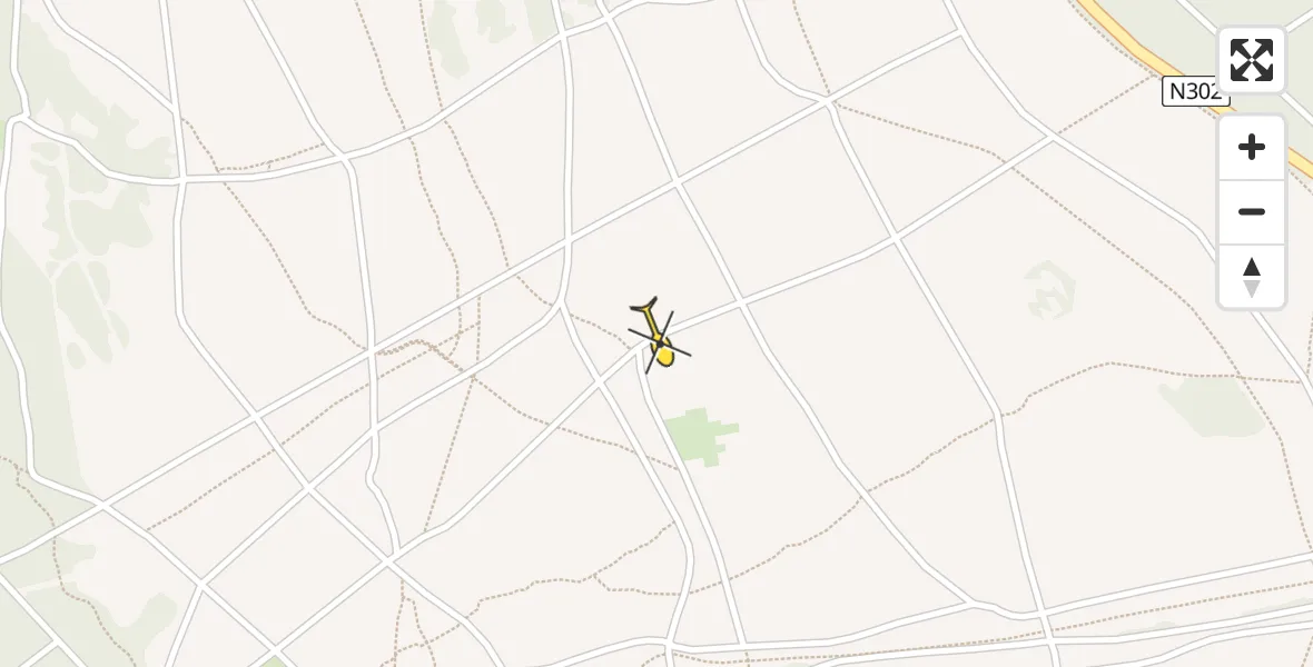 Routekaart van de vlucht: Politiehelikopter naar Ermelo