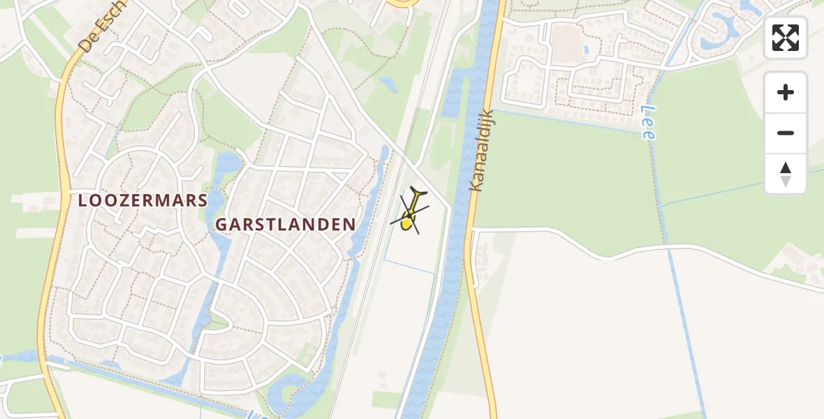 Routekaart van de vlucht: Lifeliner 4 naar Gramsbergen