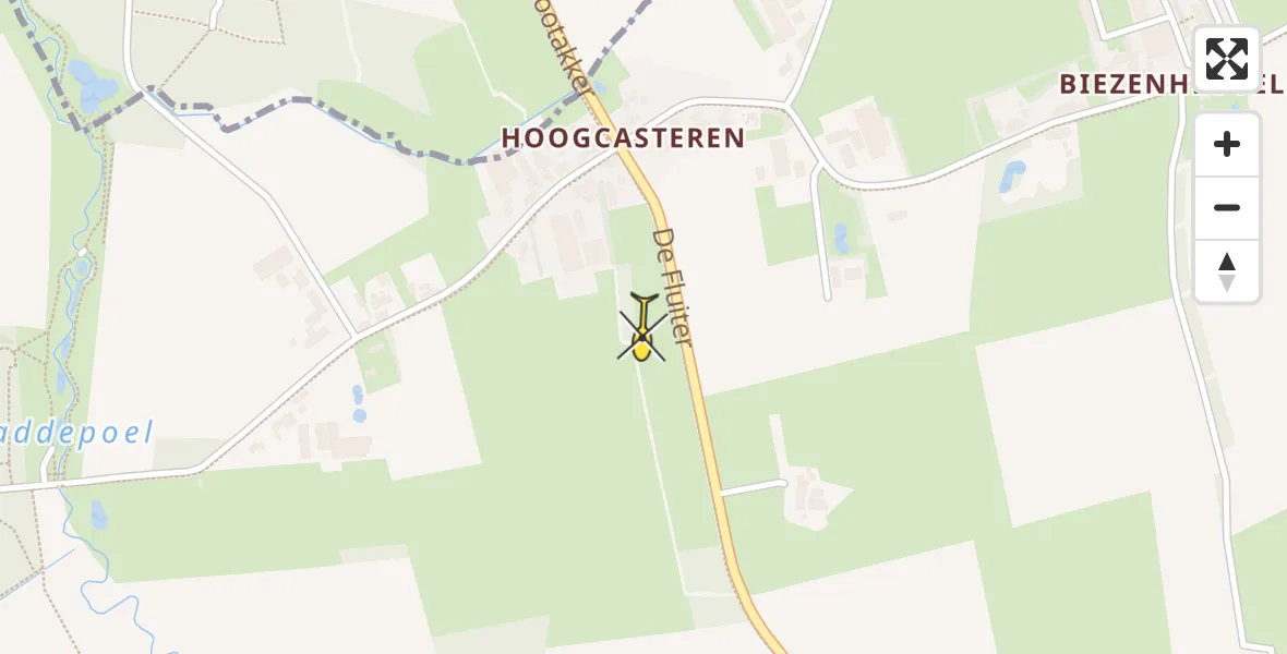 Routekaart van de vlucht: Lifeliner 3 naar Hoogeloon