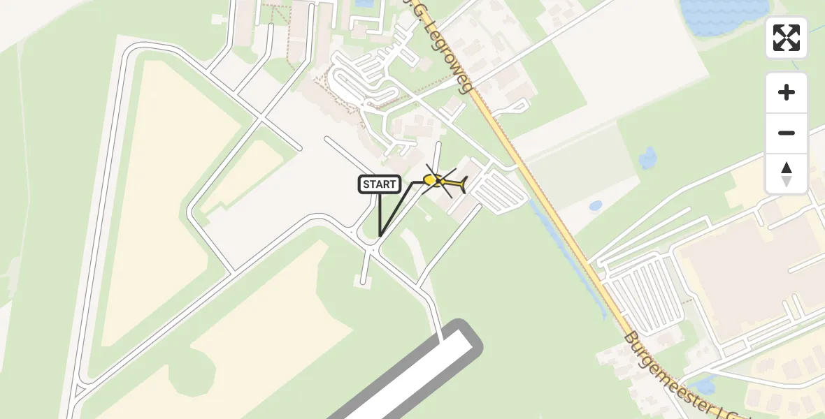 Routekaart van de vlucht: Lifeliner 4 naar Groningen Airport Eelde