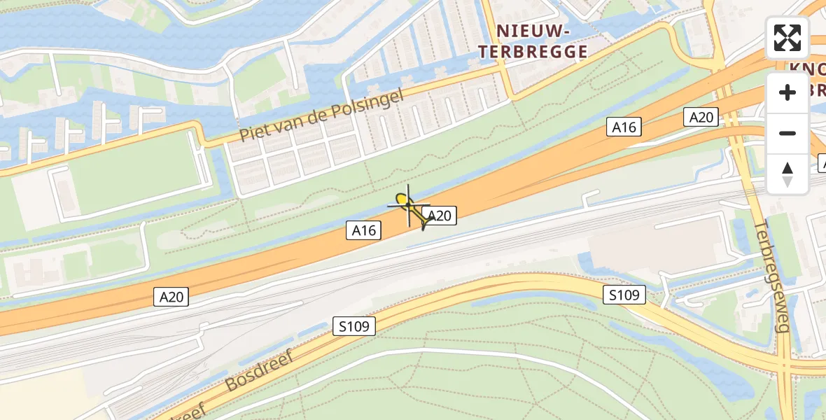 Routekaart van de vlucht: Lifeliner 2 naar Rotterdam