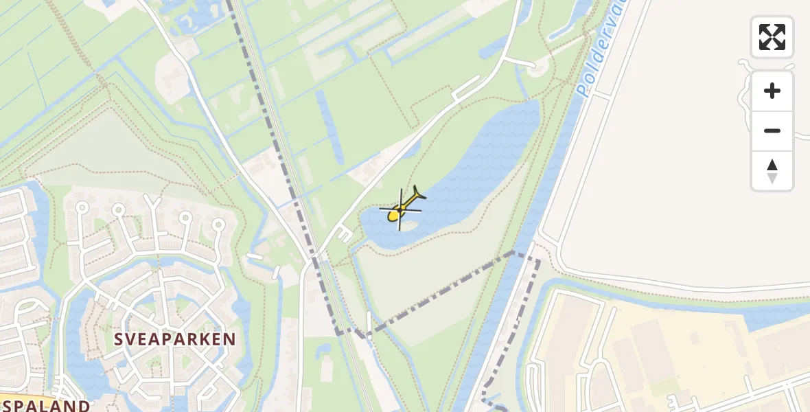 Routekaart van de vlucht: Lifeliner 2 naar Rotterdam