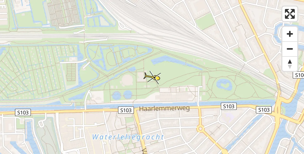 Routekaart van de vlucht: Lifeliner 2 naar Amsterdam