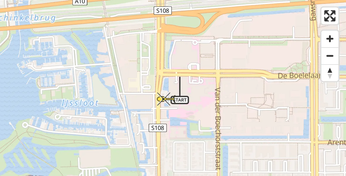 Routekaart van de vlucht: Lifeliner 1 naar VU Medisch Centrum Amsterdam