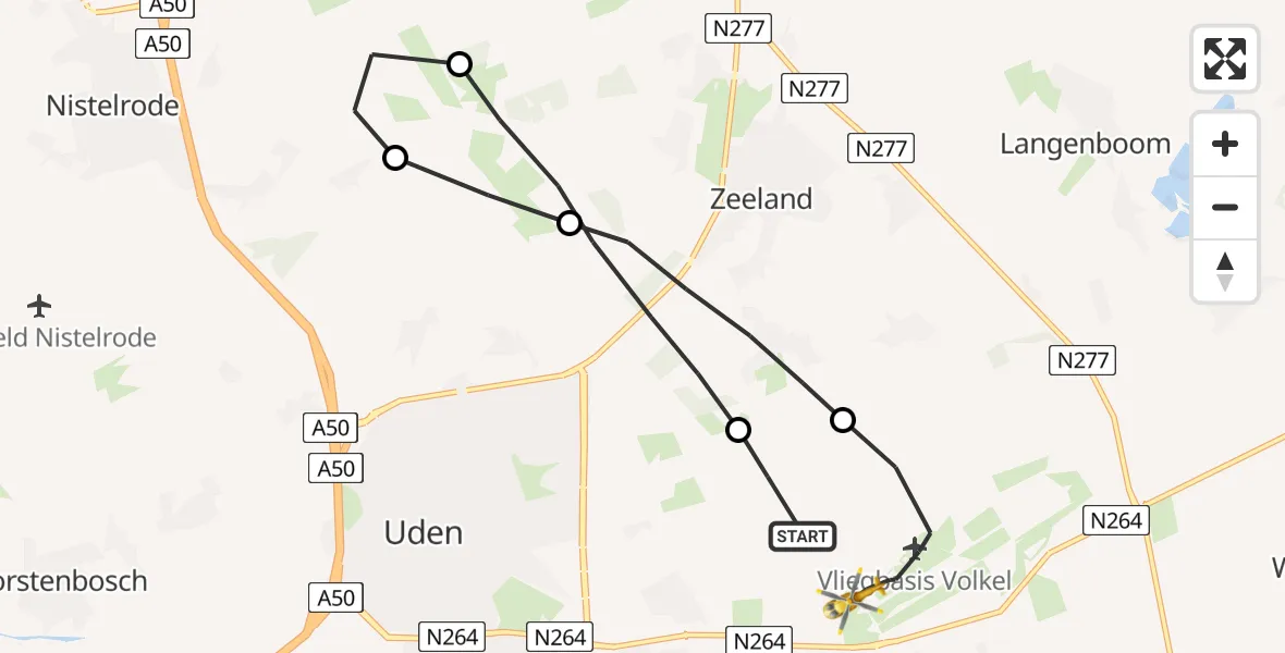 Vluchtroute Traumahelikopter Vliegbasis Volkel - Vliegbasis Volkel, 29 september 2022, 10:52