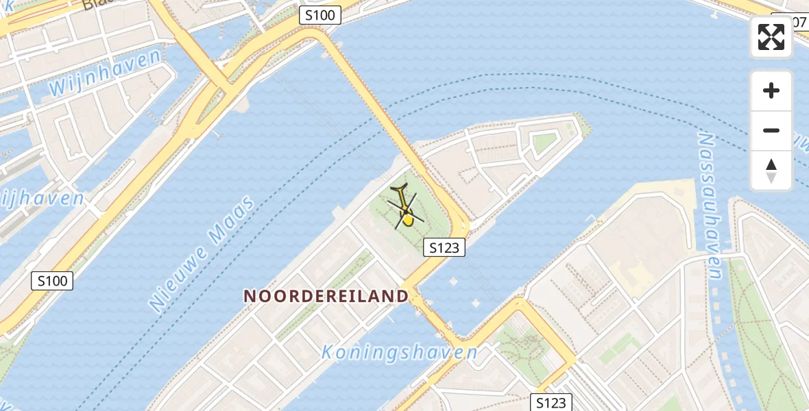 Routekaart van de vlucht: Lifeliner 2 naar Rotterdam