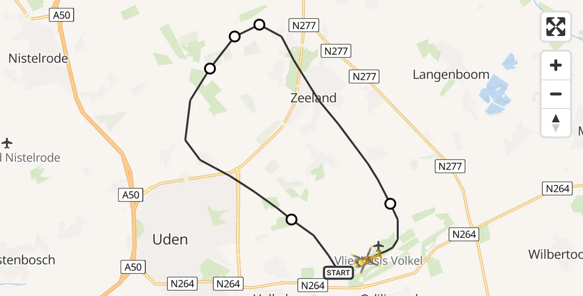 Vluchtroute Traumahelikopter Vliegbasis Volkel - Vliegbasis Volkel, 30 september 2022, 18:31