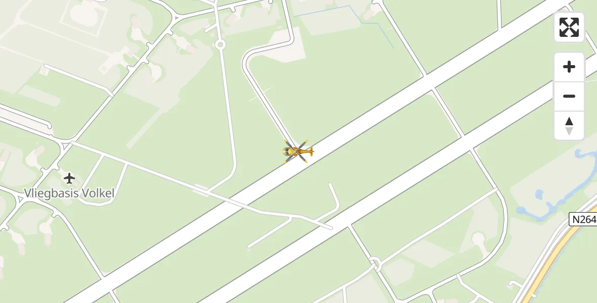 Vluchtroute Traumahelikopter Vliegbasis Volkel - Vliegbasis Volkel, 01 oktober 2022, 10:06