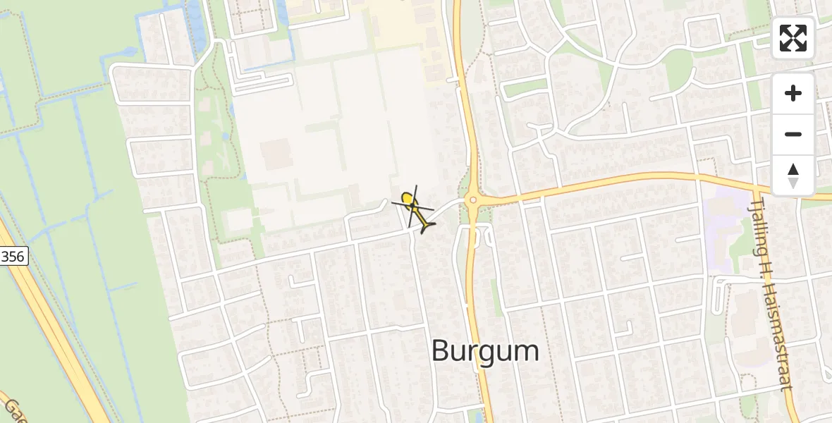Routekaart van de vlucht: Lifeliner 4 naar Burgum