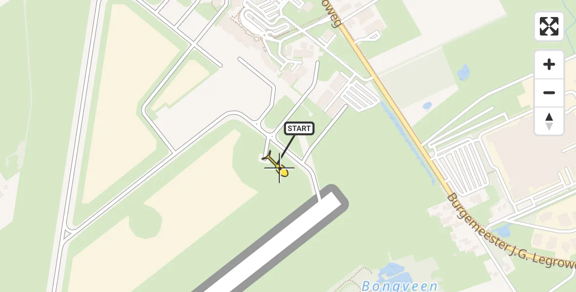 Routekaart van de vlucht: Traumahelikopter naar Groningen Airport Eelde