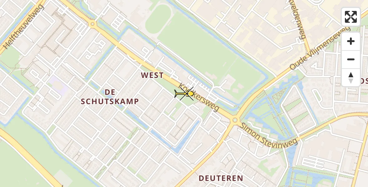 Routekaart van de vlucht: Lifeliner 3 naar 's-Hertogenbosch