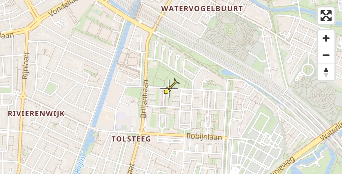 Routekaart van de vlucht: Lifeliner 1 naar Utrecht