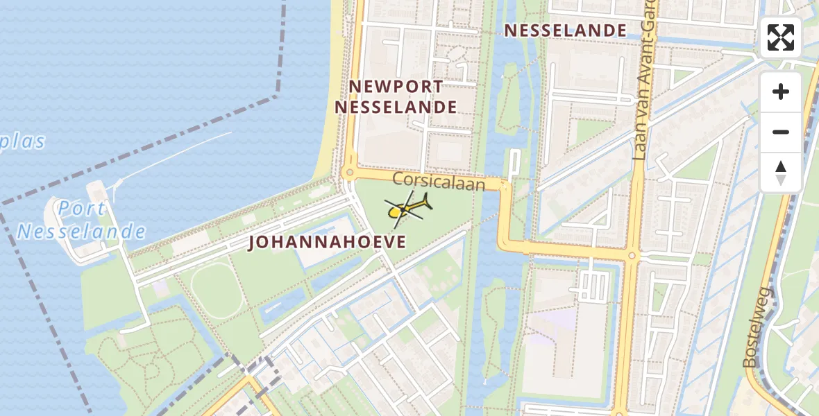 Routekaart van de vlucht: Lifeliner 2 naar Rotterdam