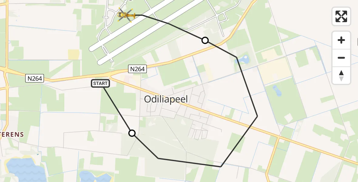 Vluchtroute Traumahelikopter Vliegbasis Volkel - Vliegbasis Volkel, 05 oktober 2022, 19:33