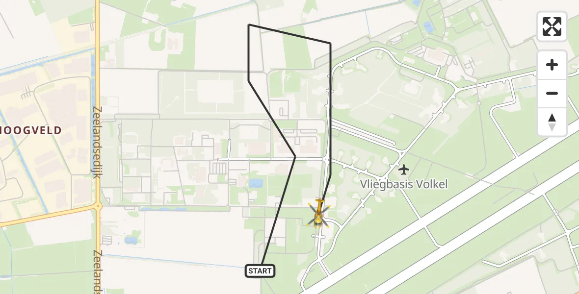 Vluchtroute Traumahelikopter Vliegbasis Volkel - Vliegbasis Volkel, 06 oktober 2022, 07:18