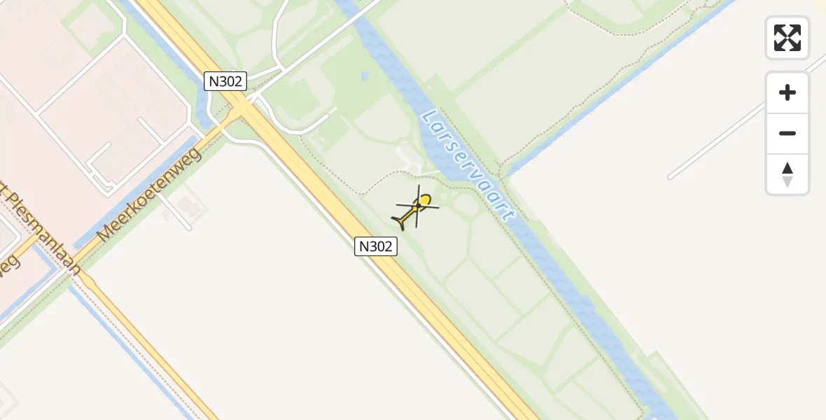 Routekaart van de vlucht: Ambulancehelikopter naar Lelystad