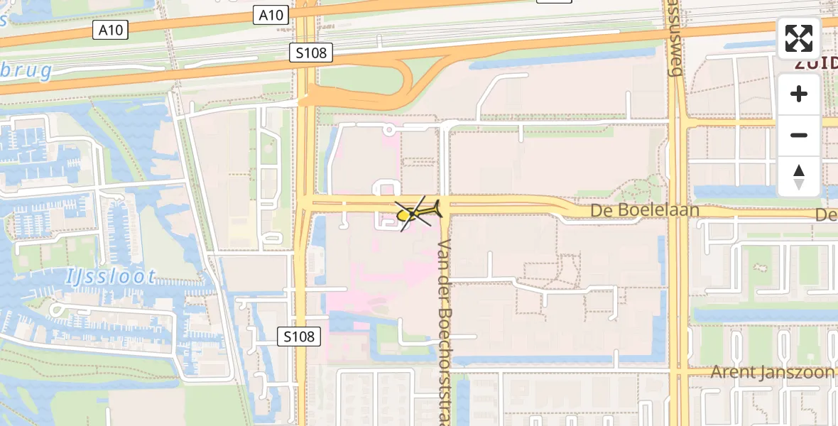 Routekaart van de vlucht: Lifeliner 1 naar VU Medisch Centrum Amsterdam